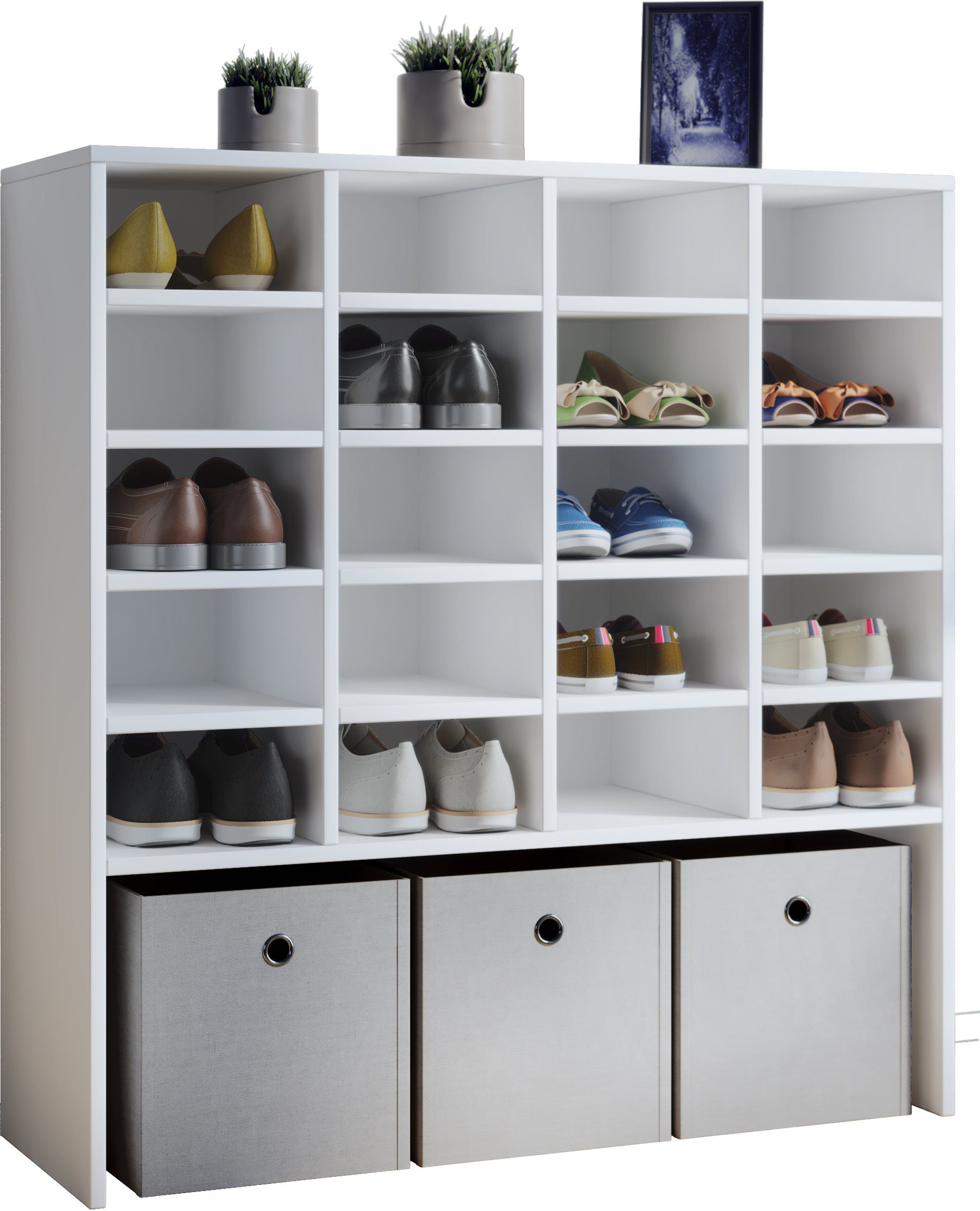 VCM Schuhregal Holz Regal Schuhschrank Schuhregal günstig online kaufen