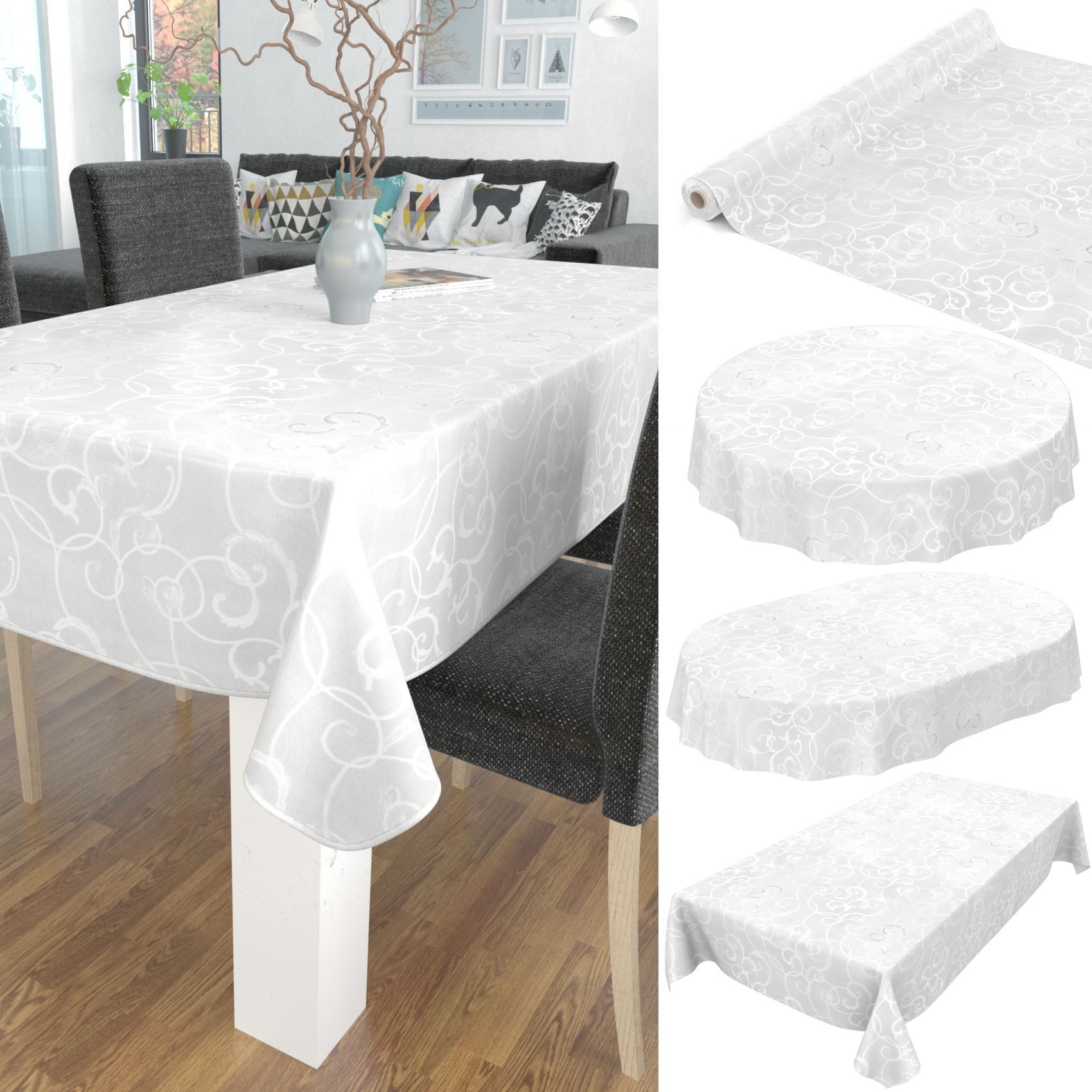 ANRO Tischdecke Wachstuchtischdecke Premium Gartentischdecke (Einzelstück günstig online kaufen