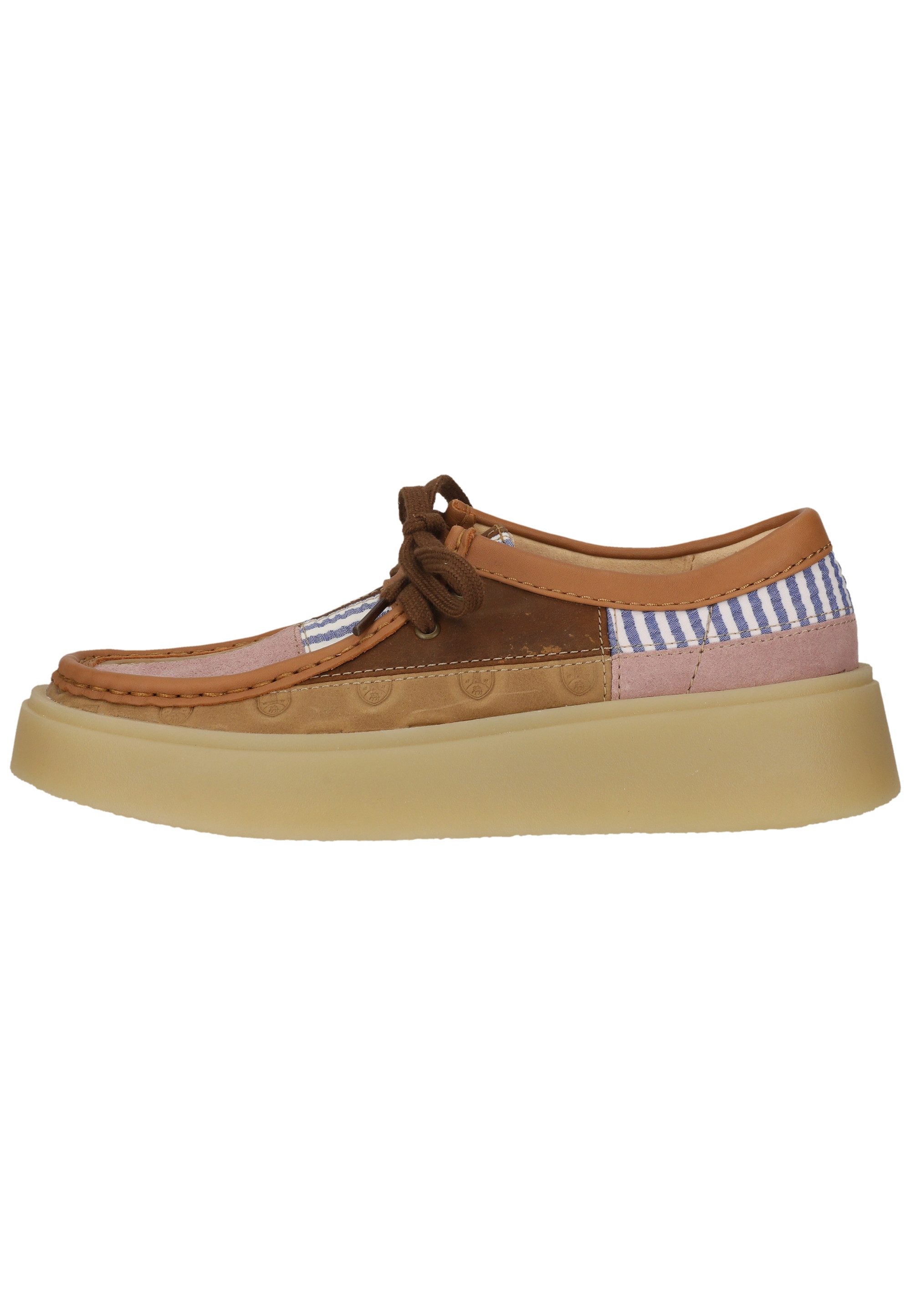 Clarks Torview Schnürschuh mit Uni-Streifen und Monogramm-Prints