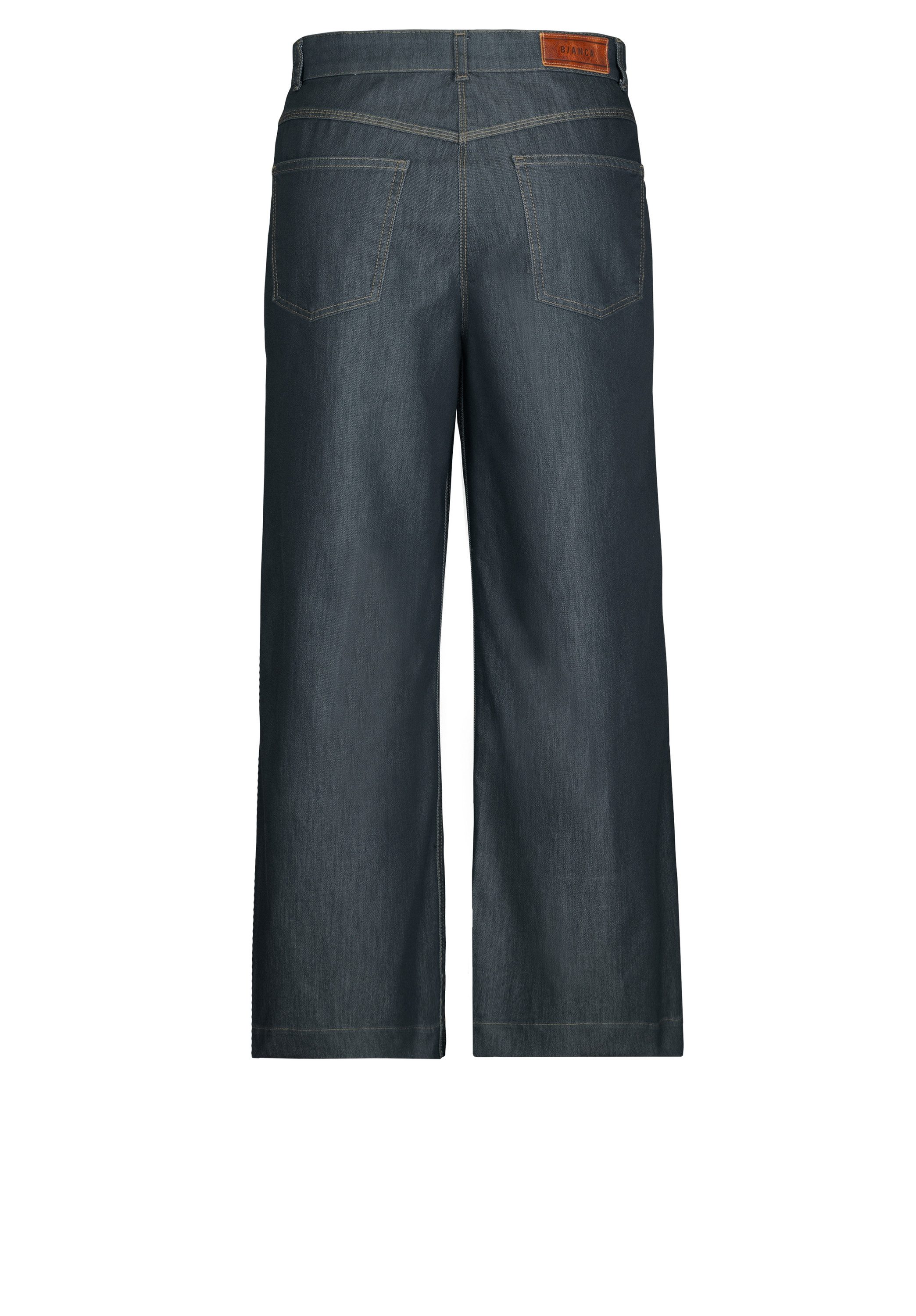 bianca Stretch-Hose MELBOURNE mit weitem Bein in dunkler Jeansware