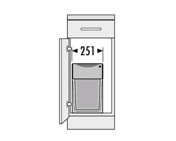 Hailo Einbaumülleimer Hailo Abfallsammler 3666103 TA Swing Tandem 2x 15 L PlusFilter, Hailo Abfallsammler 3666103 Tandem 2x 15 L PlusFilter