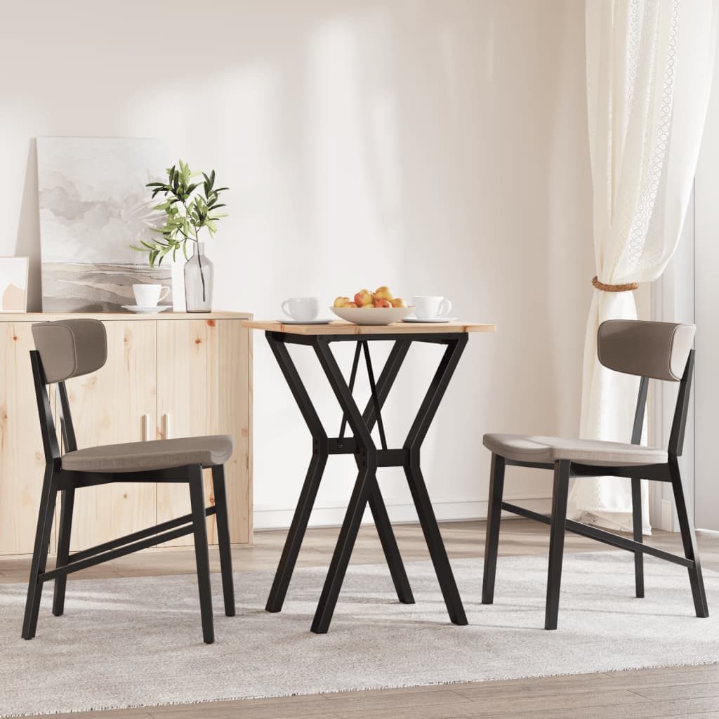 vidaXL Esstisch Esstisch Y-Gestell 50x50x75 cm Massivholz Kiefer und Stahl (1-St)