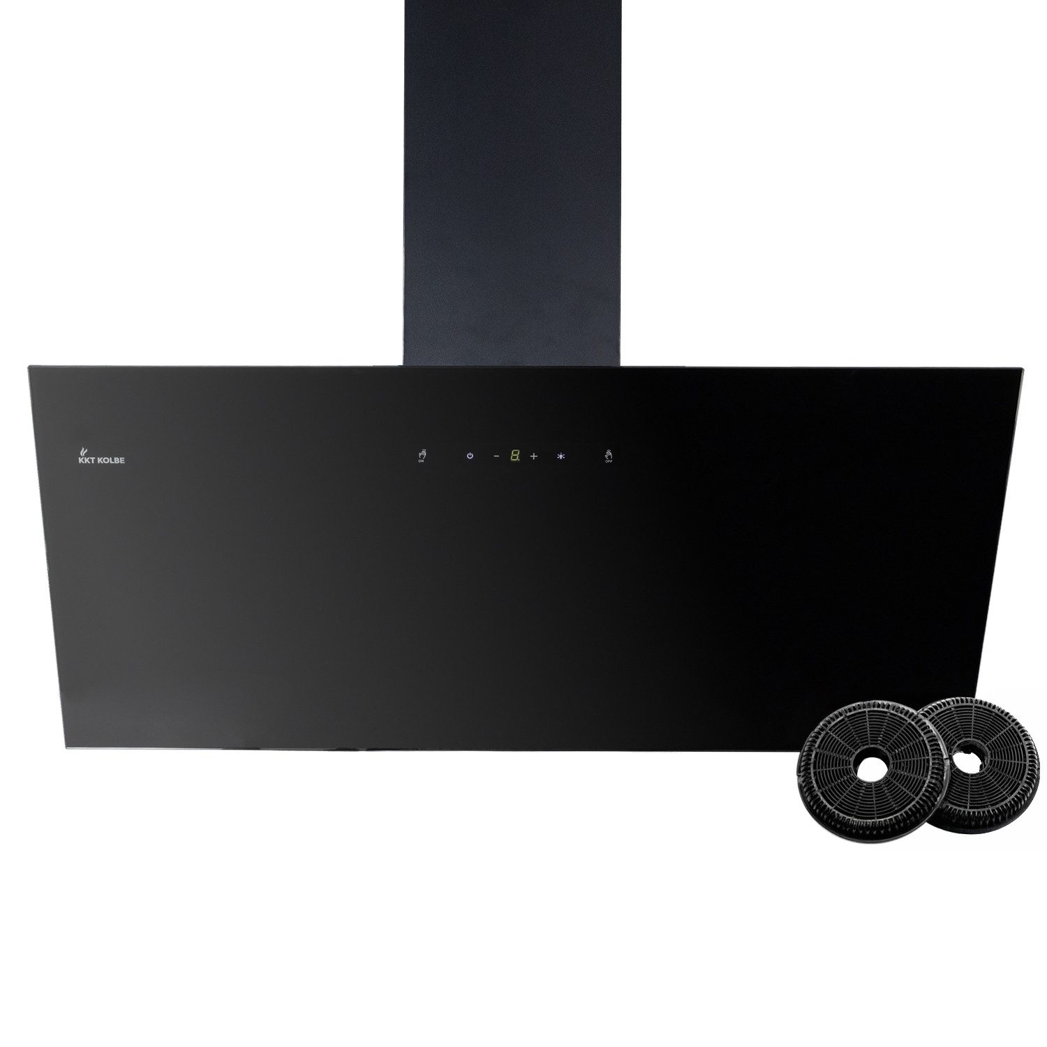 KKT KOLBE Wandhaube Dunstabzugshaube 90cm TRIO9025S Abzugshaube / Abluft / 90cm / Umluft / Schwarz / Gestensteuerung / LED