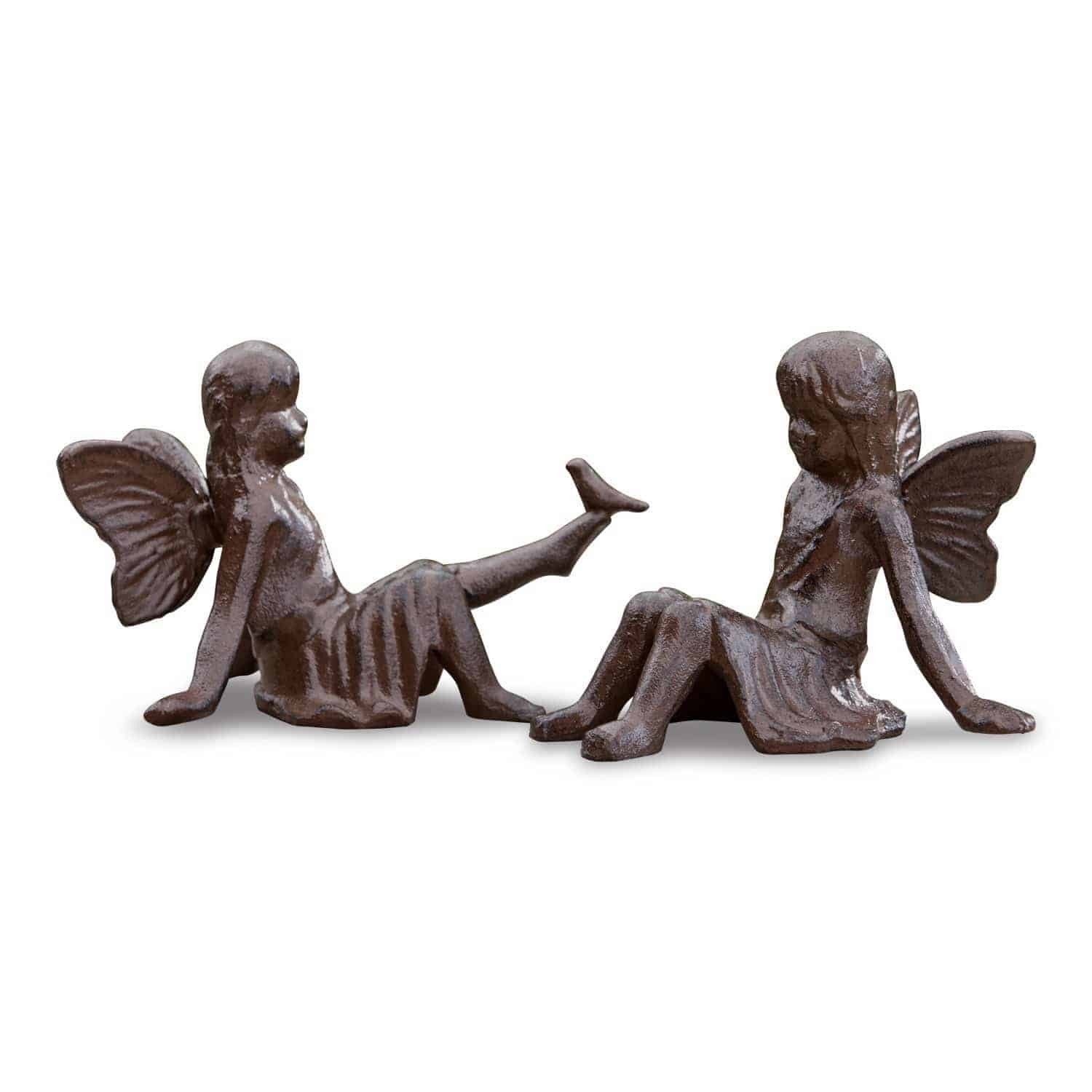 Mirabeau Dekofigur Deko-Figur 2er Set Papille antikbraun
