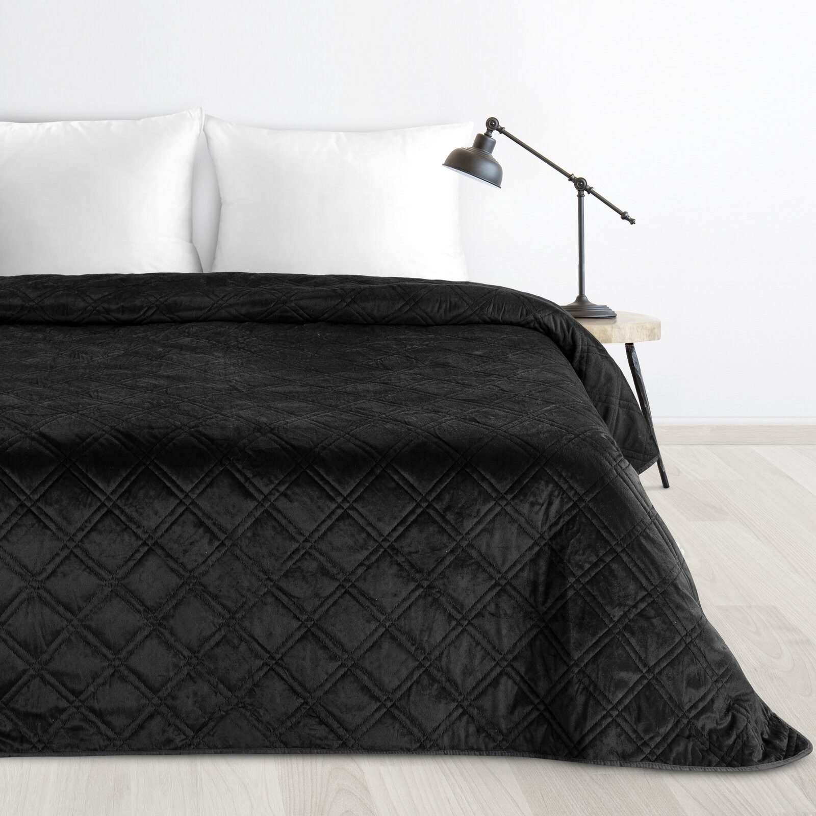 Design91 Tagesdecke Steppdecke LUIZ8 aus Samt Weicher Bett- und Sofaüberwur günstig online kaufen