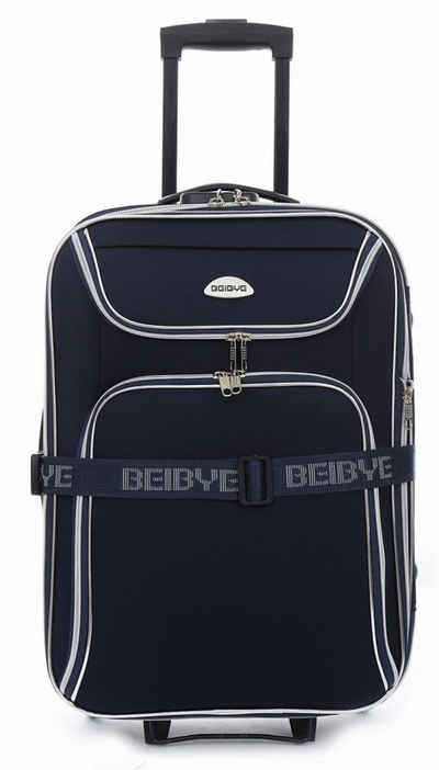 Beibye Trolley Jumbo - Koffer 86x54x32cm, 140/170Liter, Dehnfalte, Dunkelblau