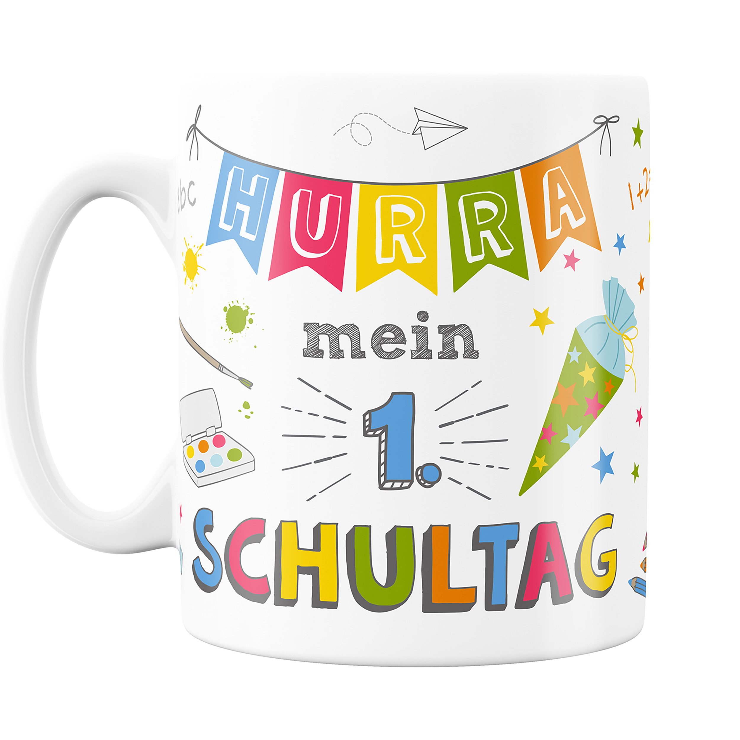 Annastore Tasse Geschenk zur Einschulung - Tasse für Erstklässler Endlich Schulkind, 300 ml