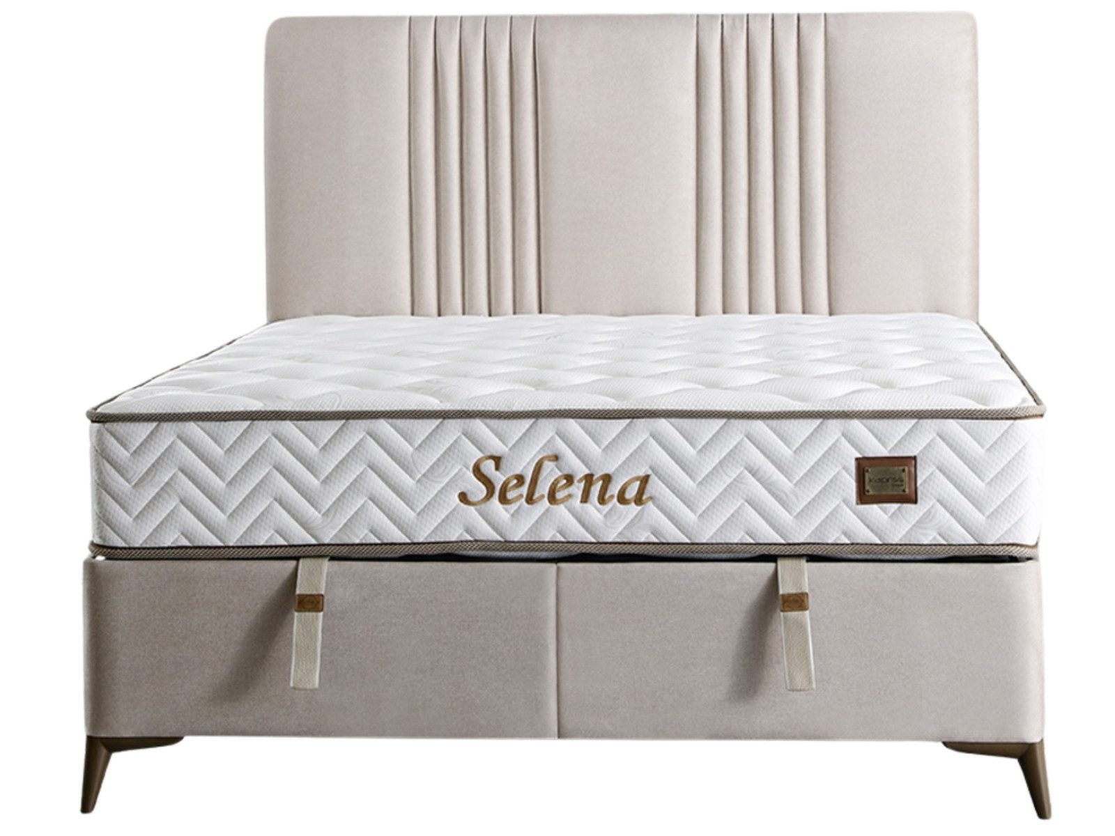 Villa Möbel Boxspringbett Selena (Bett, Bett), XXL-Bettkasten mit Gasdruckfedern  mühelos & geräumig