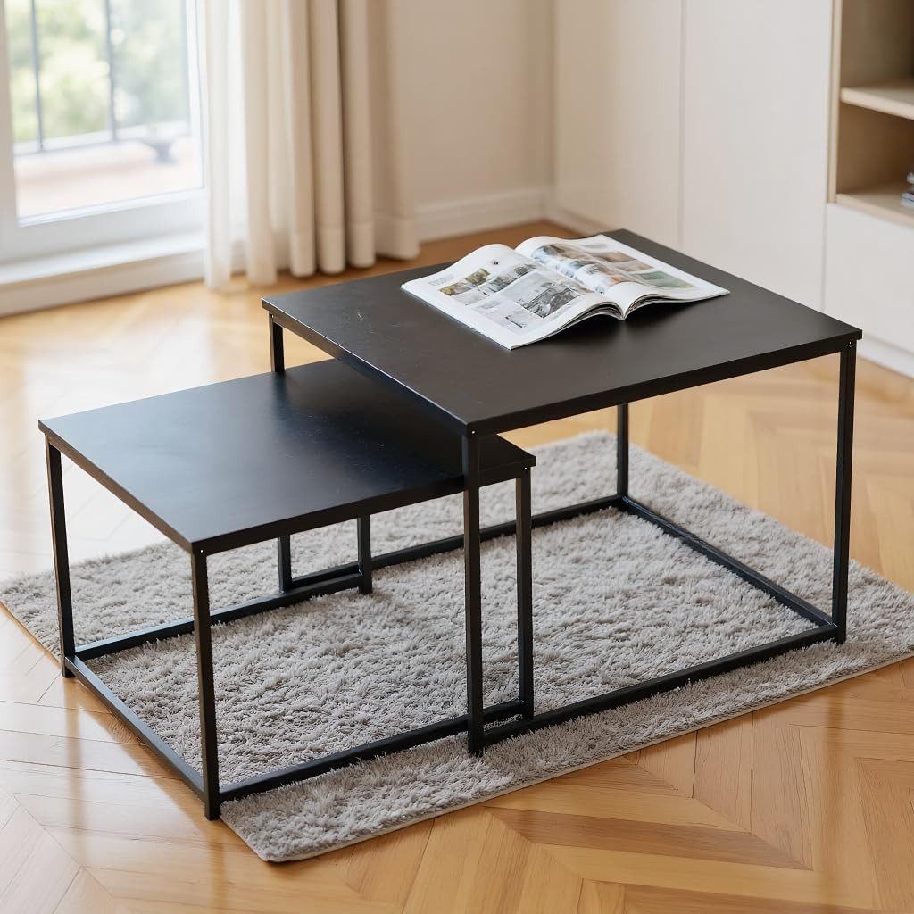 KAHOO Couchtisch Moderne Wohnzimmertisch Couchtisch,Quadratisch Satztisch