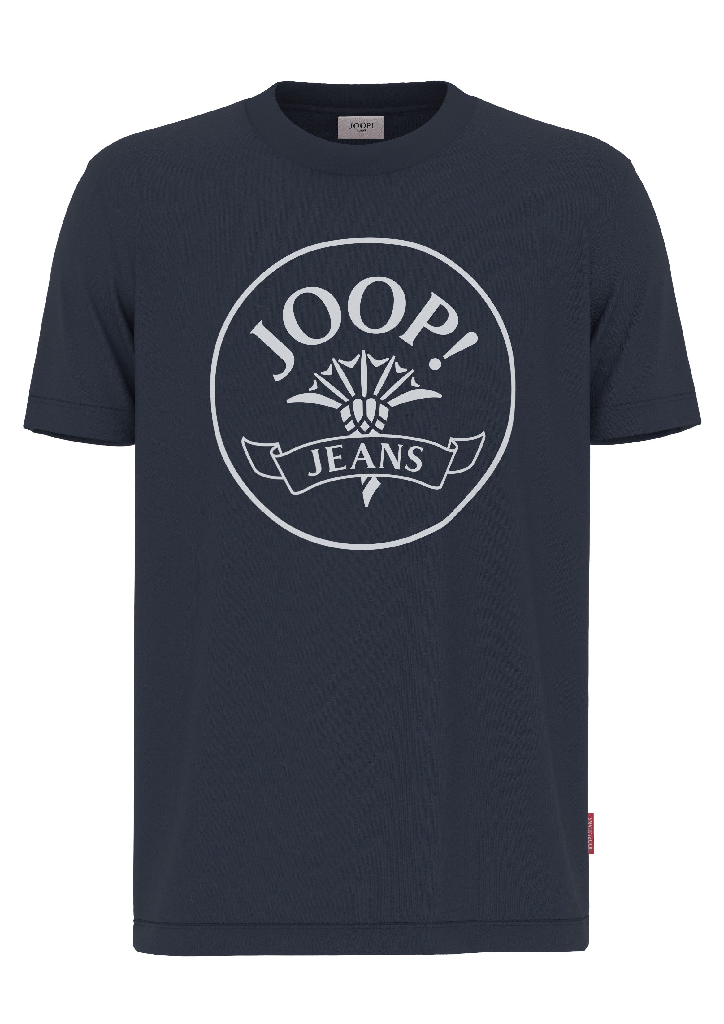 Joop Jeans Kurzarmshirt mit Logoprint in Kontrastfarbe günstig online kaufen