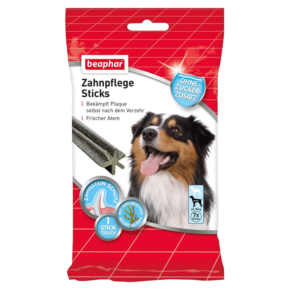 beaphar Zahnpflege Sticks für Hunde ab 10 kg, 182 g / 7 Stück, Snack für: Hund