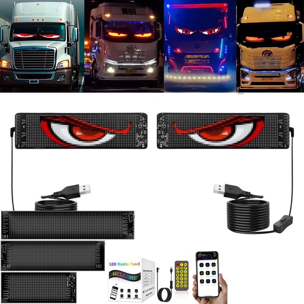Frontscheibenabdeckung Auto Licht Zubehör LED Augen Lkw Devil's Eye Lampe Ambiente Innenraum