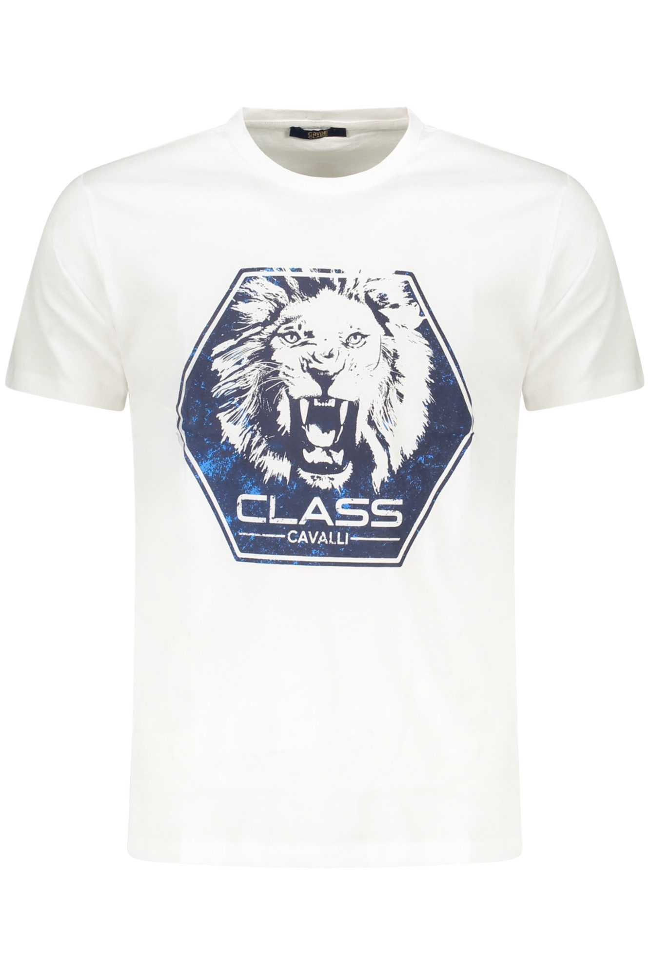 Cavalli Class T-Shirt Weißes Herren T-Shirt mit Print und