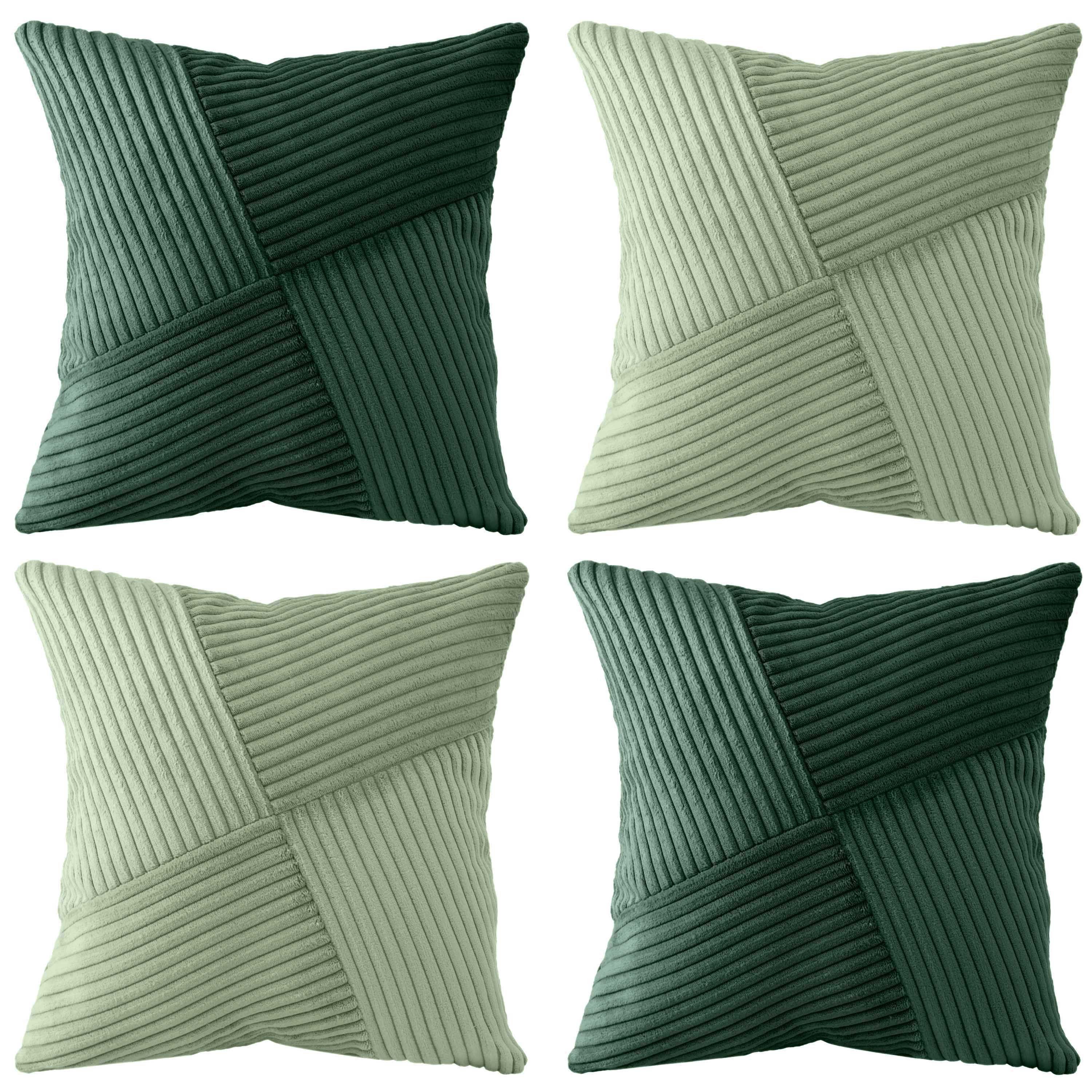 Amilian Kissenhüllen - 4er Set Kissenbezug, Kissenbezüge - Zierkissenbezüge, (4 Stück), 40x40 cm, Kissenhülle für Sofakissen, Dekokissen, Zierkissen, Kissen