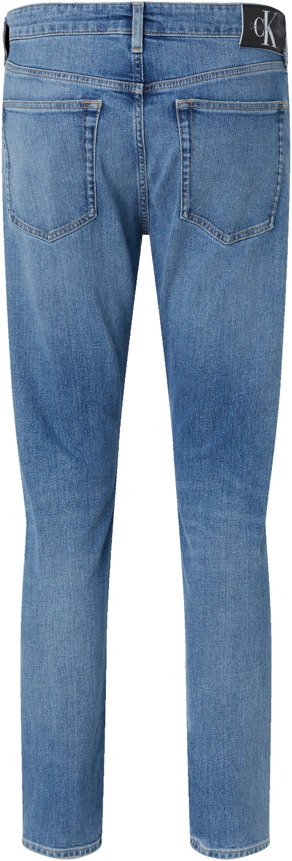 Klein Klein Calvin Jeans Tapered-fit-Jeans Leder-Badge SLIM TAPER Calvin mit