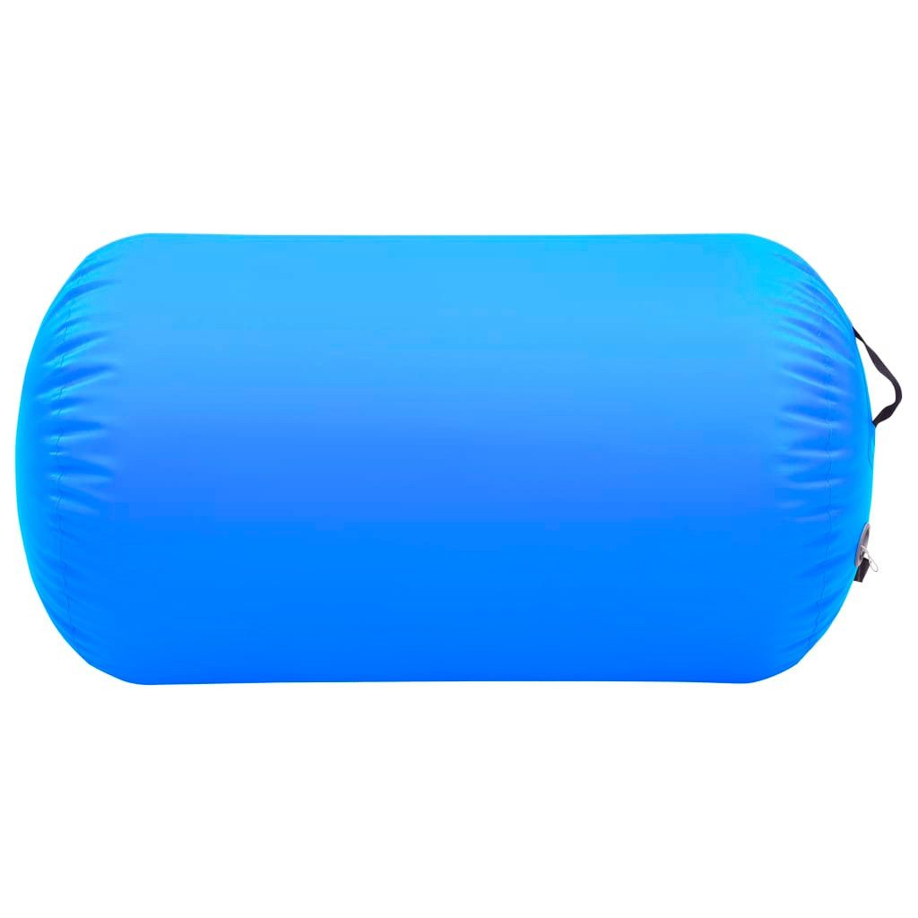 vidaXL Pilatesrolle Aufblasbare Gymnastik-Rolle mit Pumpe 100x60 cm PVC Blau