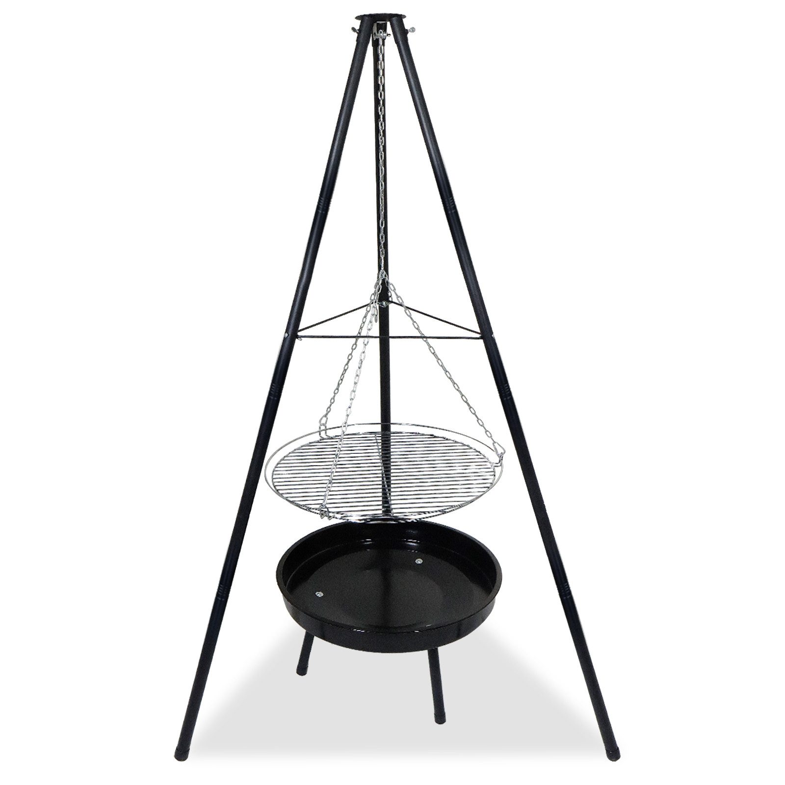 Grillschale Holzkohlegrill Schwenkgrill Grillrost Dreibein Feuertopf Camping