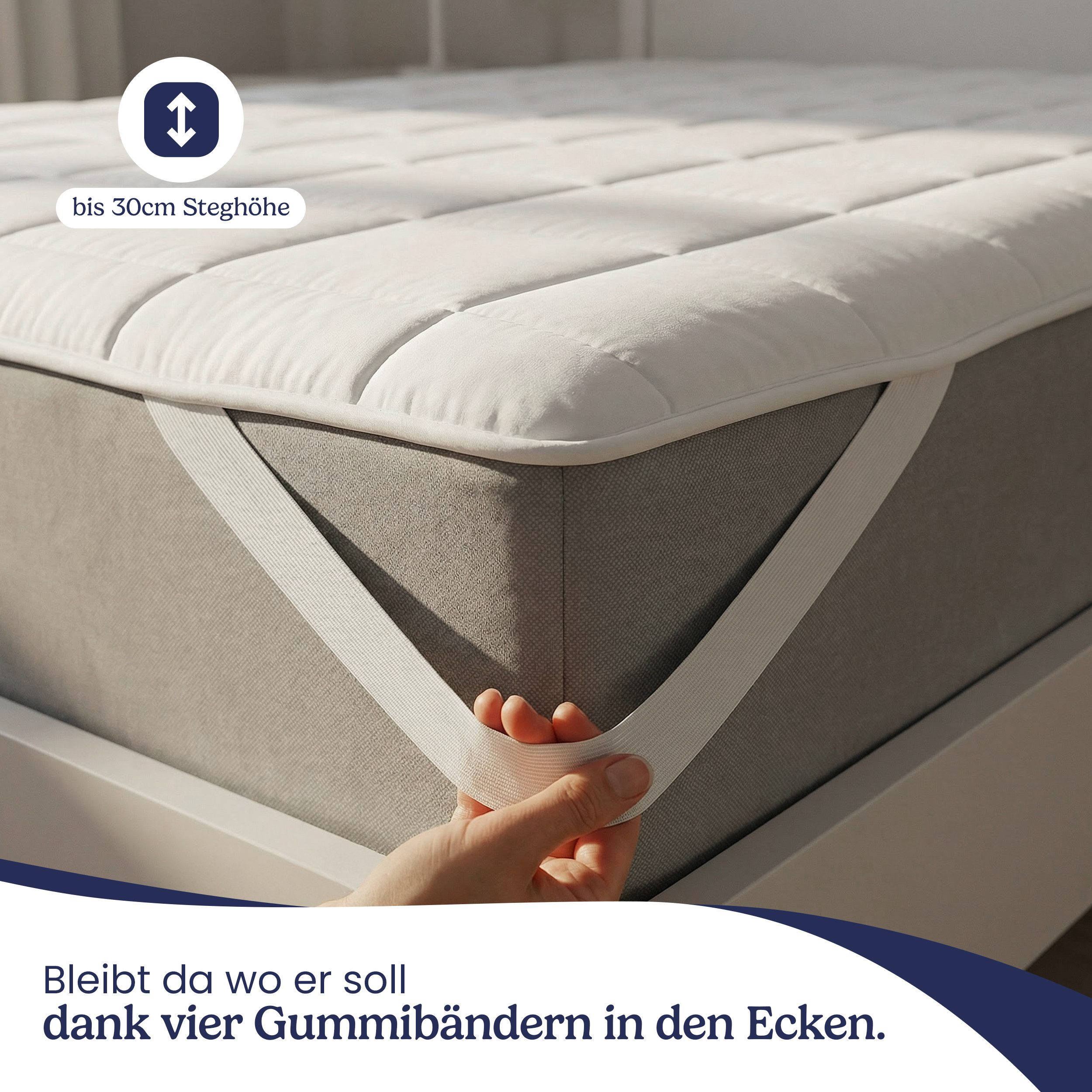 Matratzenschoner Matratzenschoner mit Baumwolle - bei 60°C waschbar Gentle North