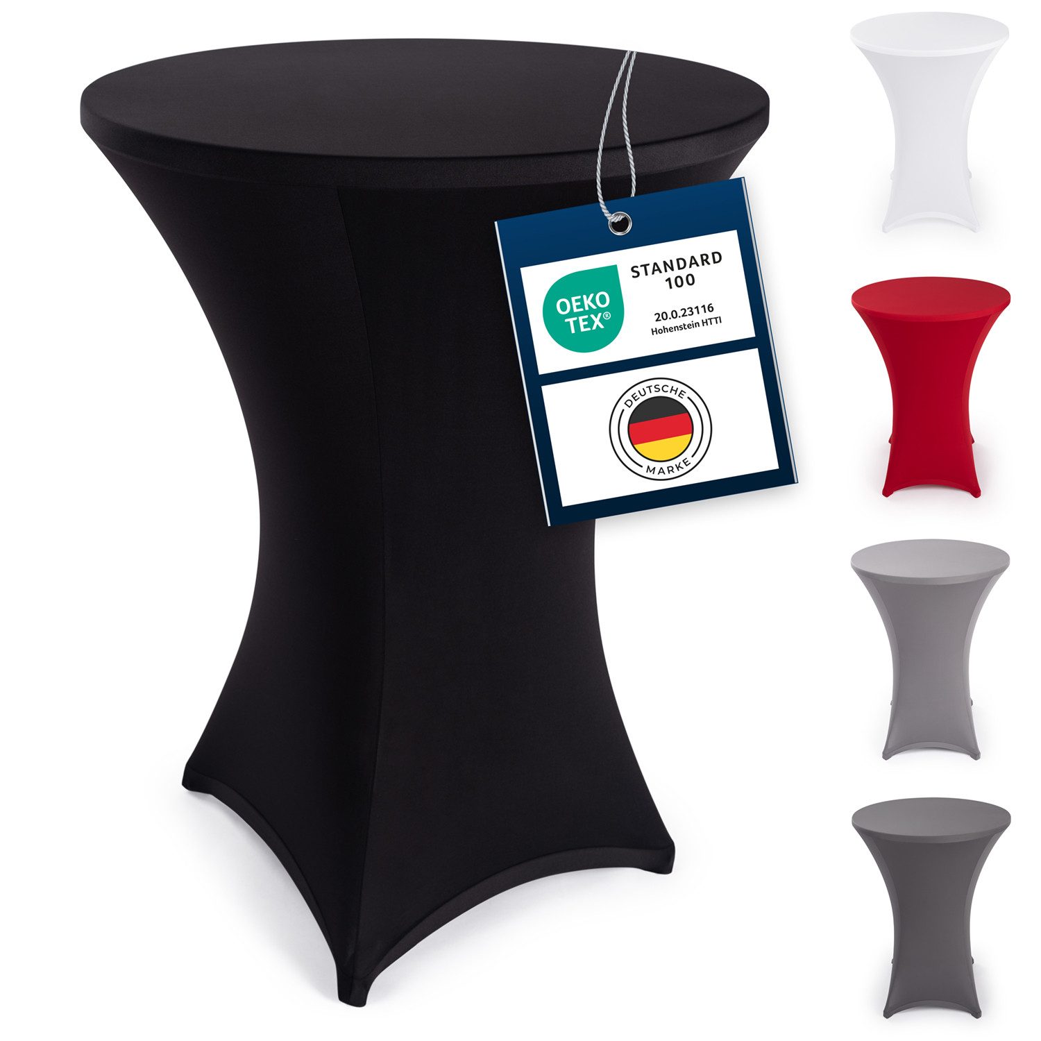Blumtal Stehtischhusse Stretchbezug Stehtisch Hussen, Elegante Stehtischhusse für Bistrotische