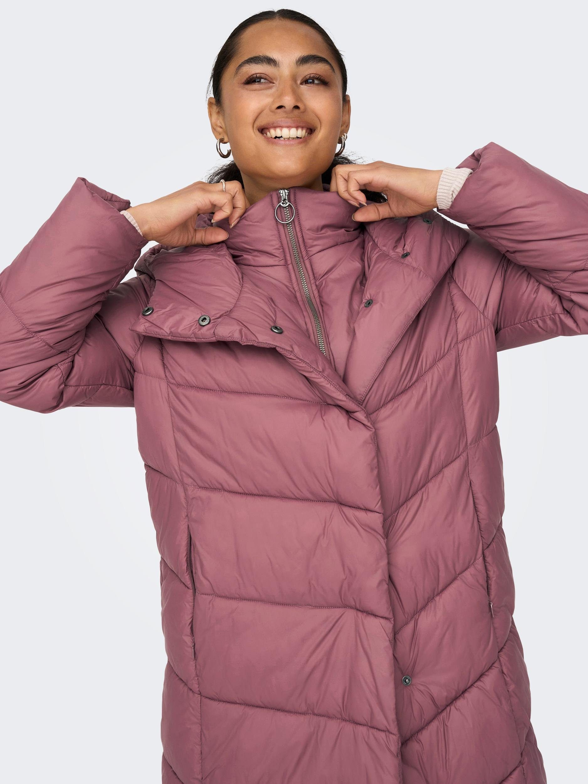 PUFFER ONLAUDREY LONG Steppmantel Brown OTW ONLY CC Rose