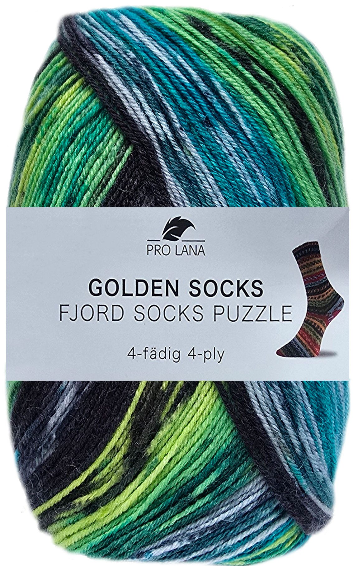 Pro Lana 100 Gramm Pro Lana Golden Socks Fjord Socks Puzzle Farbauswahl Häkelwolle