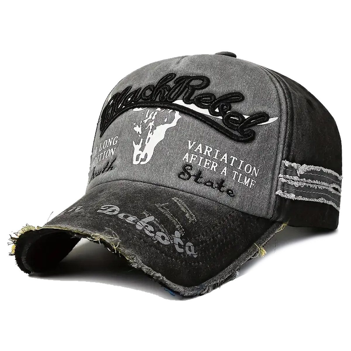 Sporty Baseball Cap Black Rebel Indian Dakota Western Baseballcap Vintage Cap vintage Look