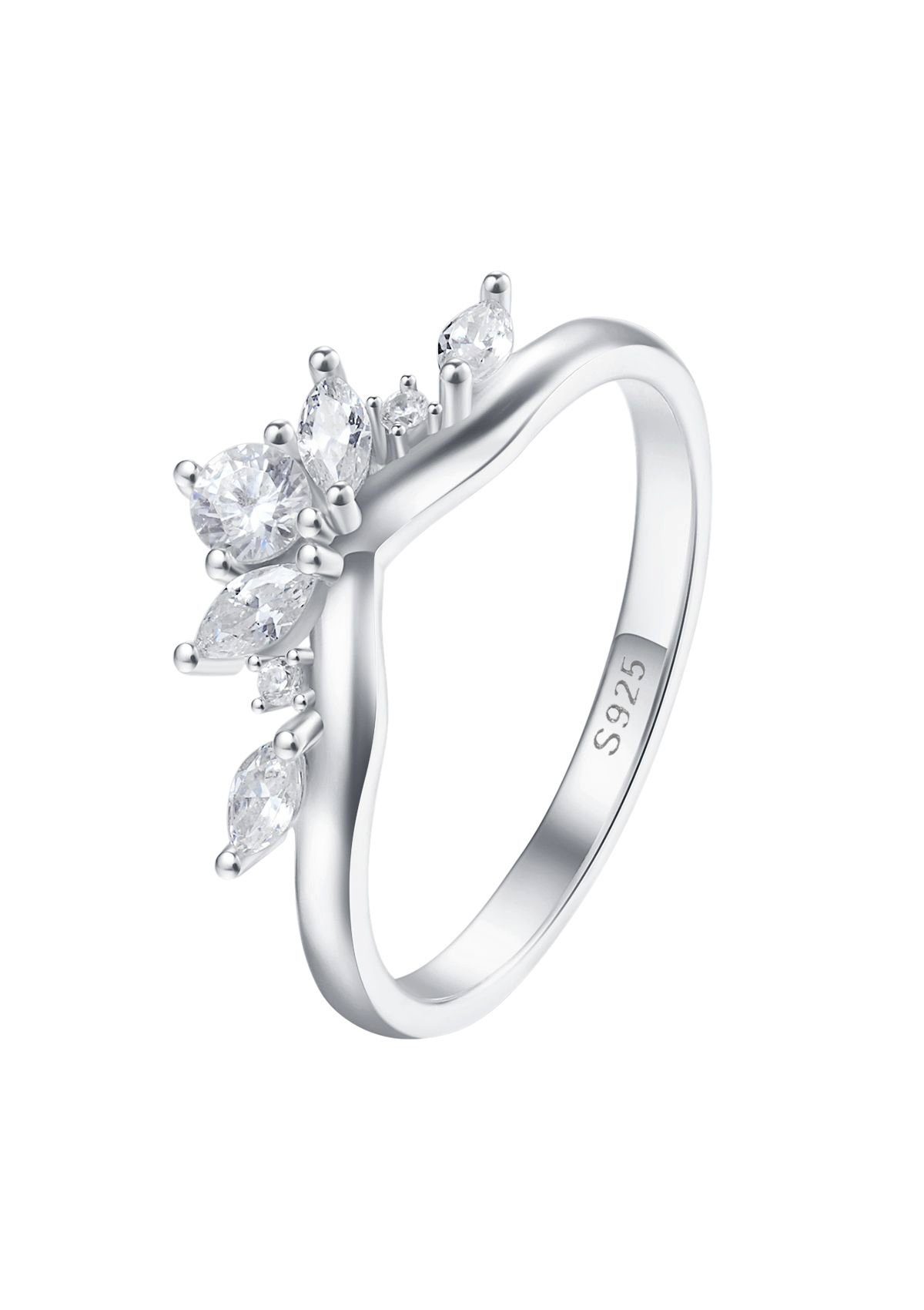 Hey Happiness Silberring Trauring Zirkonia, Fingerring günstig online kaufen