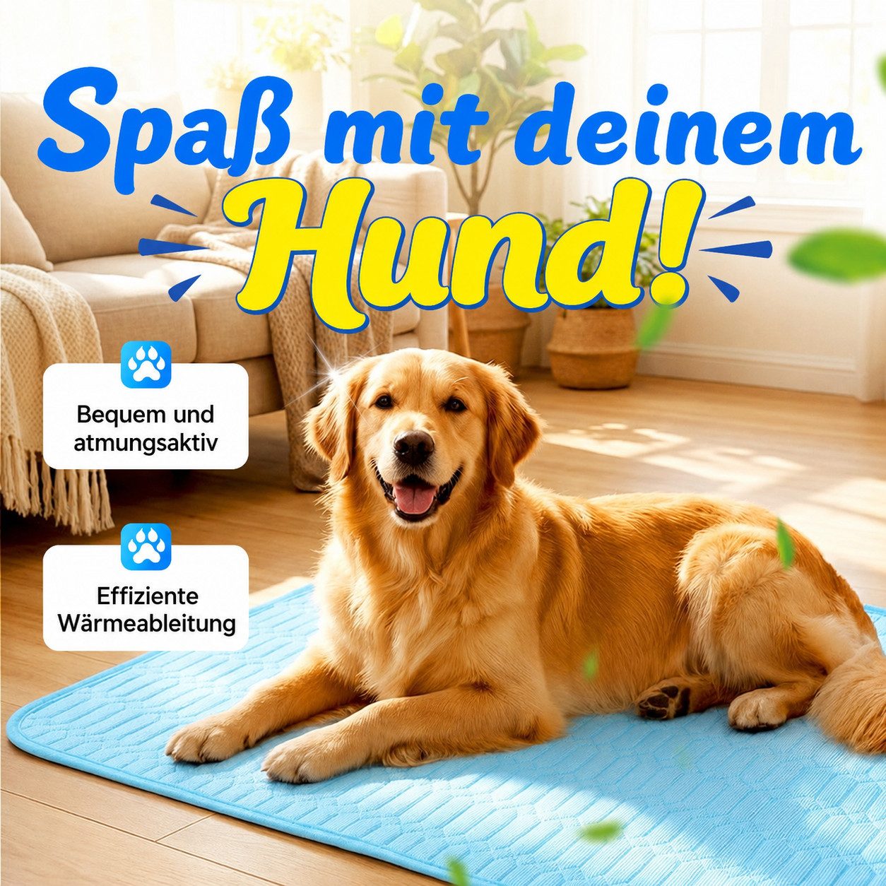 Srvillg Hundematte Hundekühlmatte Extra Groß, Automatische Kühlmatte für Hunde