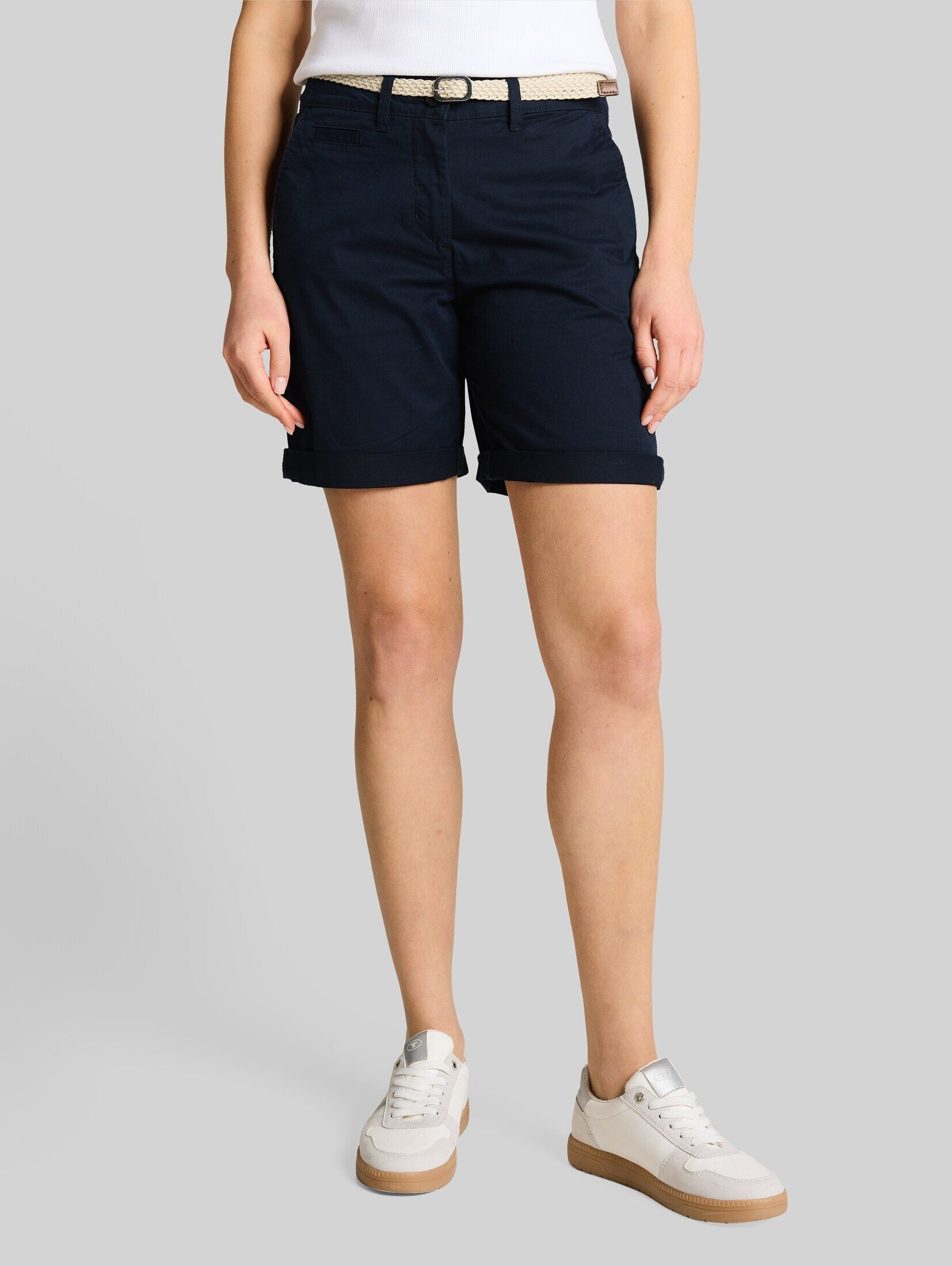 TOM TAILOR Bermudas Hosen & Chino Chino Bermuda Shorts mit Gürtel