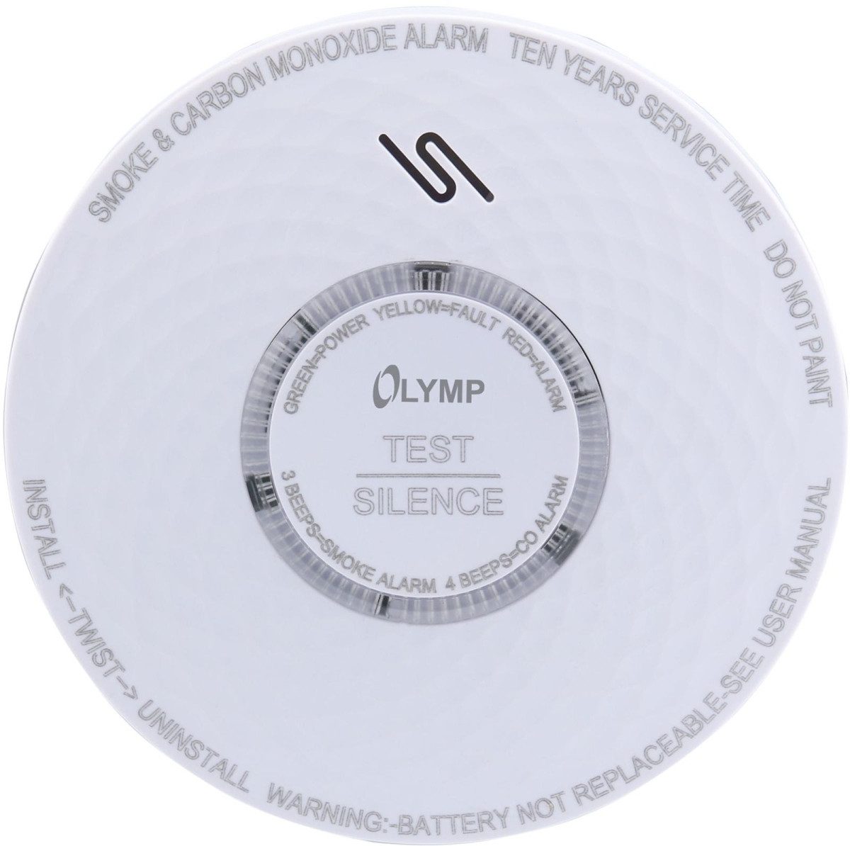Olympia Kettenschloss Rauch-/Kohlenmonoxid-Warnmelder RC 200 weiß