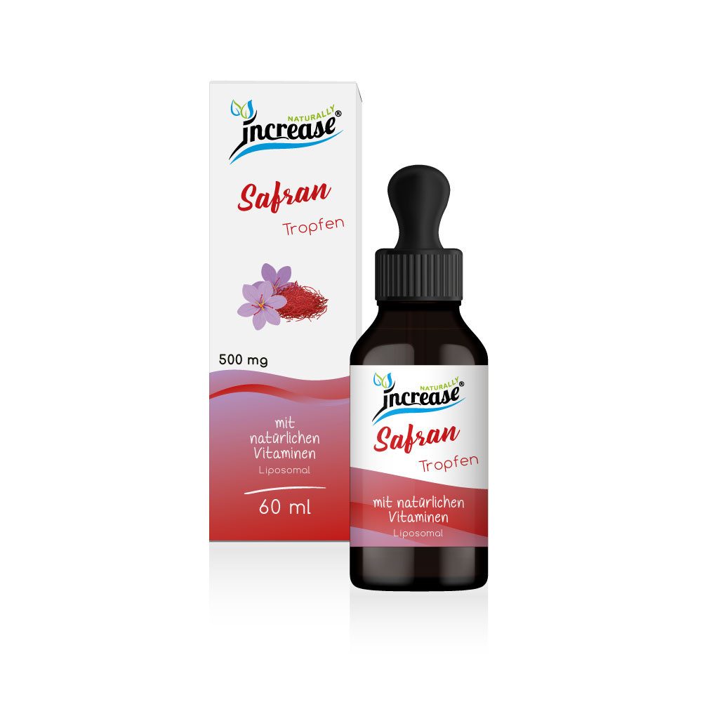 increase NATURALLY Liposomaler Safran - 500mg pro Tag Tropfen, 60 ml