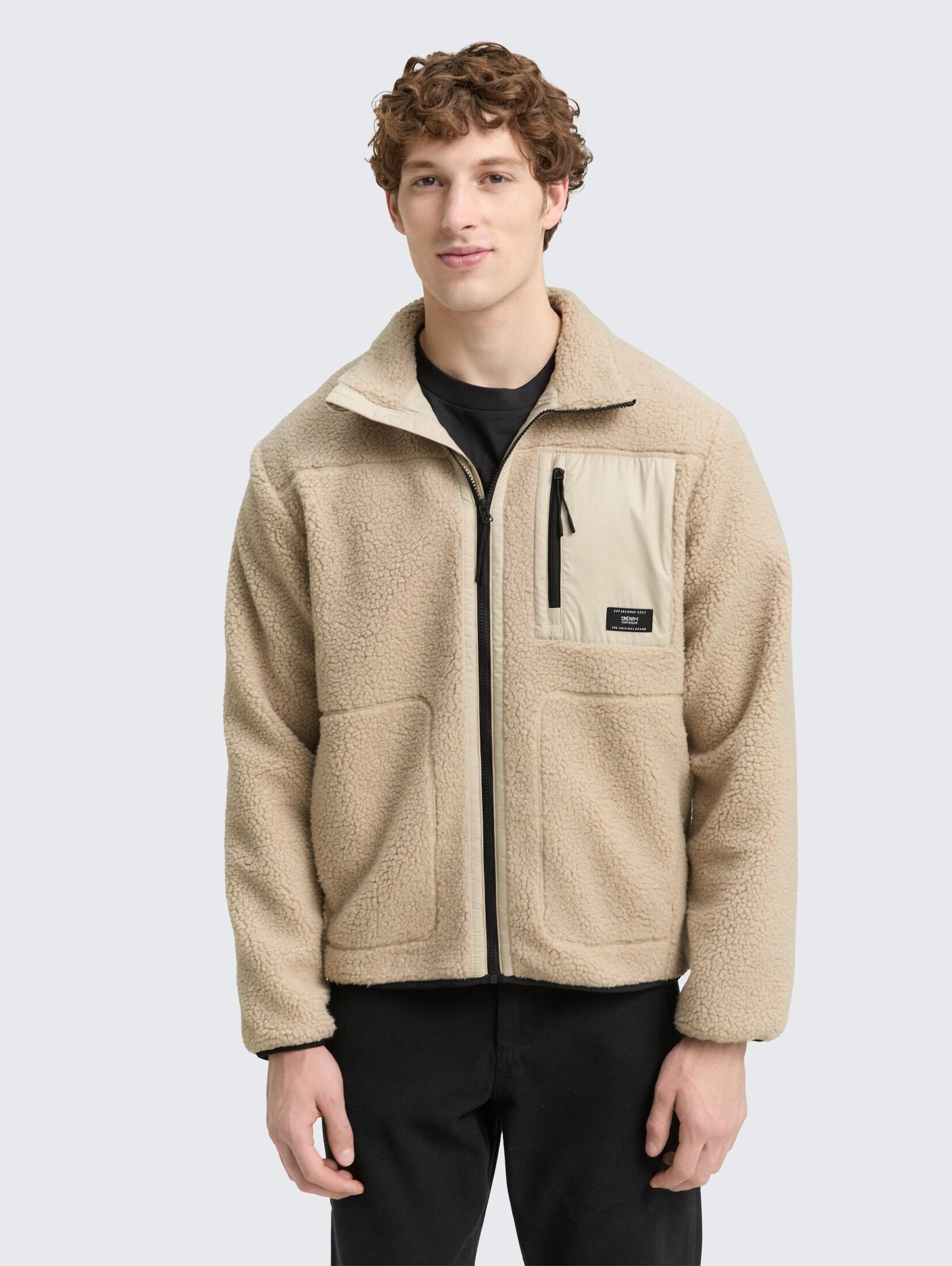 TOM TAILOR Denim Outdoorjacke Teddy Jacke günstig online kaufen