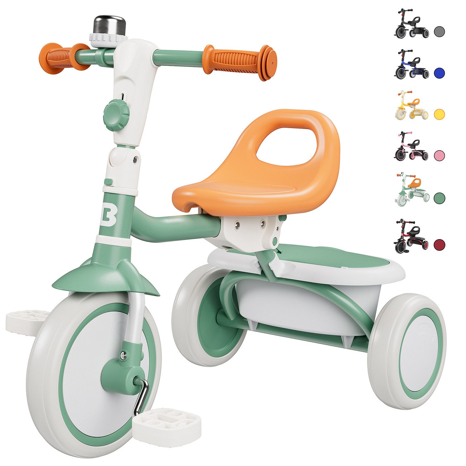 besrey Dreirad Dreirad Kinderdreirad Kinderfahrrad mit Spielkorb, Klingel, günstig online kaufen