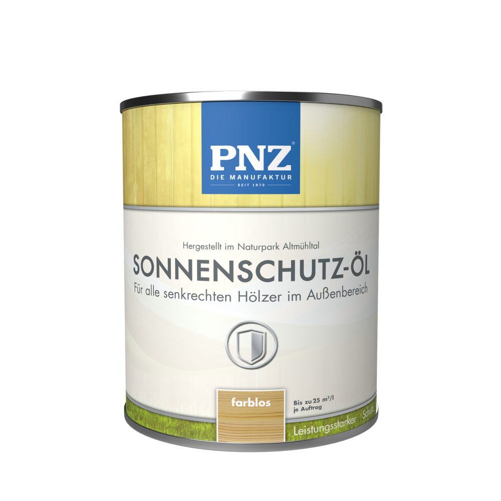 PNZ - Die Manufaktur Wetterschutzfarbe Sonnenschutz-Öl, starker Schutz für senkrechtes Holz außen