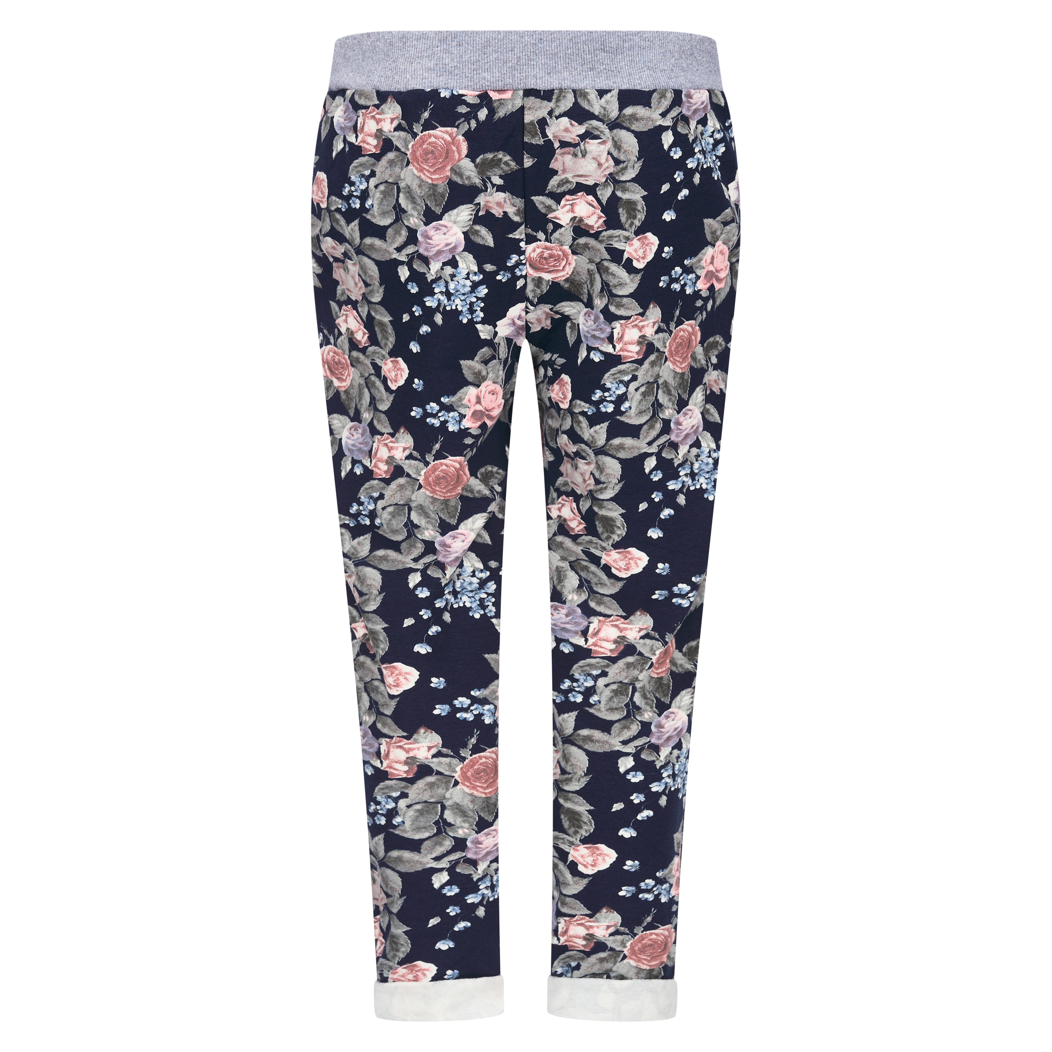 Mississhop Chinohose Damen Hose Blumen Jogginghose günstig online kaufen