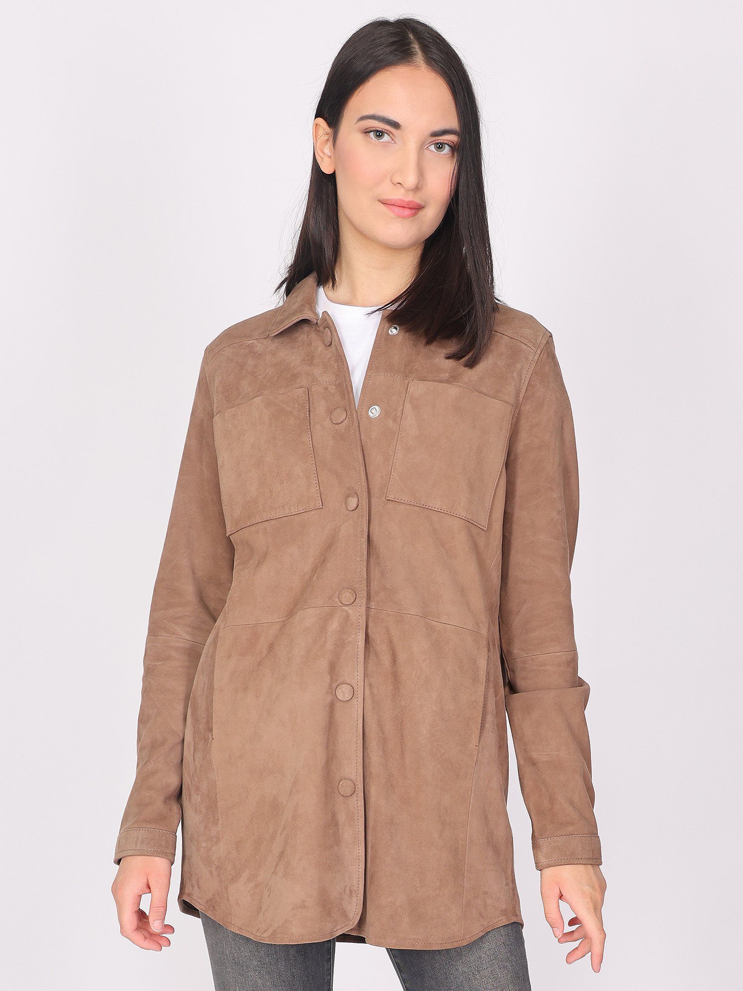 Maze Lederjacke 4202172 taupe