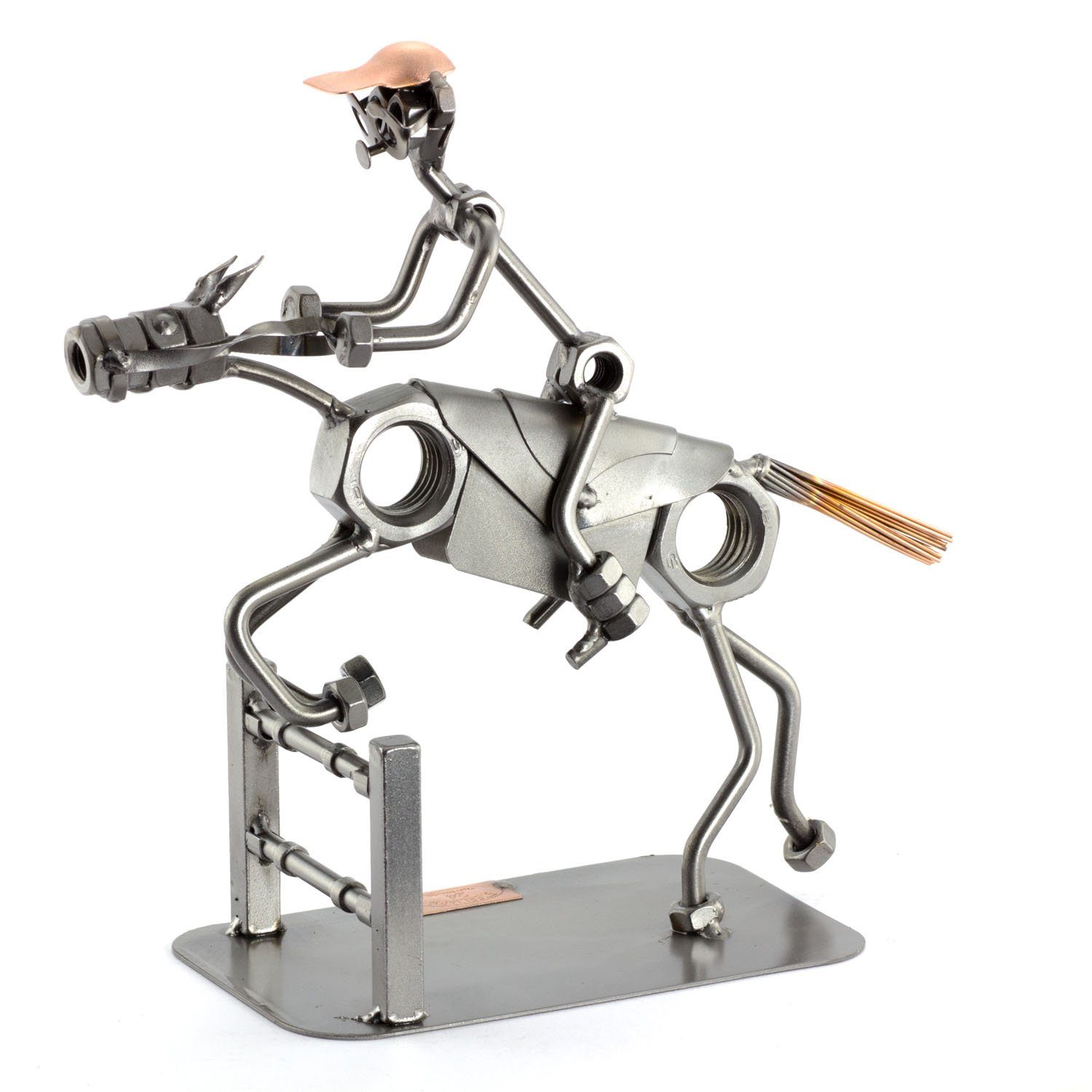 Steelman24 Dekofigur Steelman24 - Cavalier d'obstacles - Homme de metal