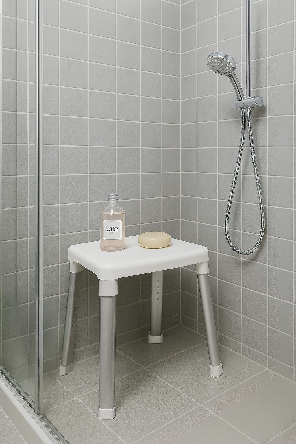 Bischof Dusch- und Badhocker Splash, belastbar bis 150 kg, rutschfester Stand, TÜV/GS geprüft