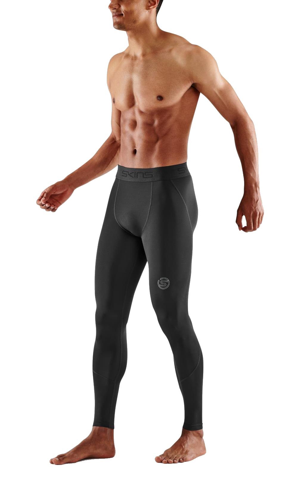 Skins Funktionshose 2-Series Tight Long (enganliegend, Kompression) schwarz Herren
