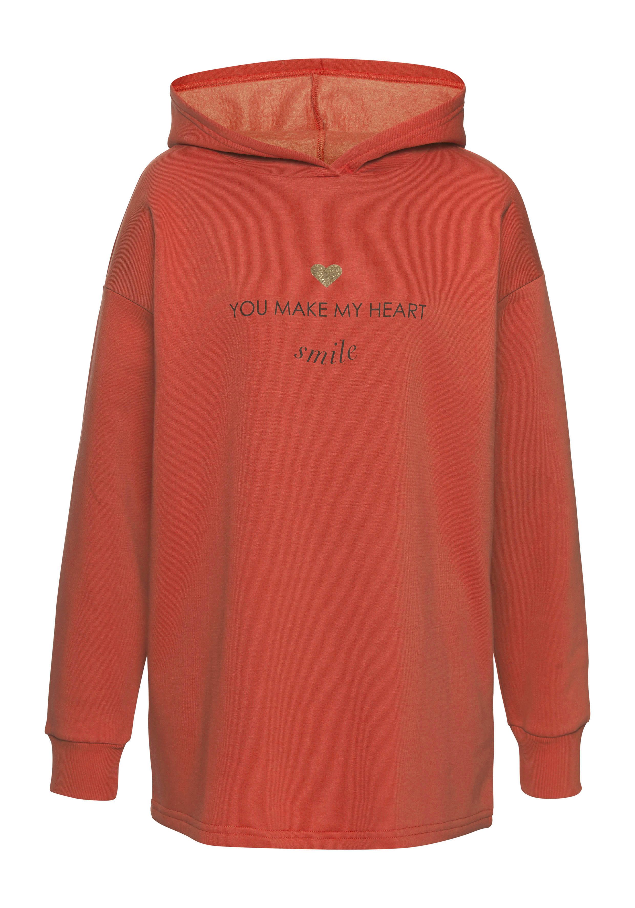LASCANA Hoodie Lounge-/Kapuzenpullover mit Print vorne, Loungewear – Bild 2 von 5