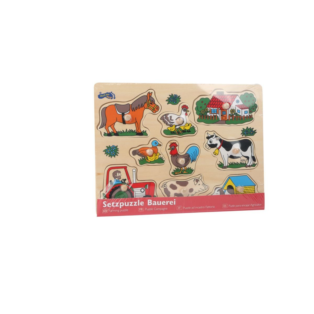 small foot GmbH & Co. KG Puzzle small foot Setzpuzzle Farm aus Holz, Puzzleteile