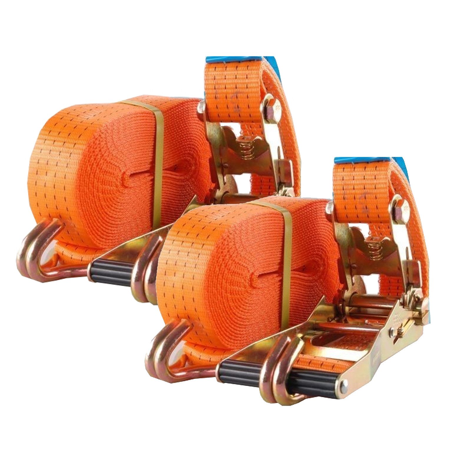 Spanngurt 2x Spanngurt Ratschen Zurrgurt 10m 4t 4000kg 4to TÜV/GS ORANGE 2-tlg.