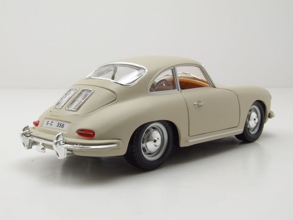 Bburago Modellauto Porsche 356 B Coupe 1961 creme, Maßstab 1:24