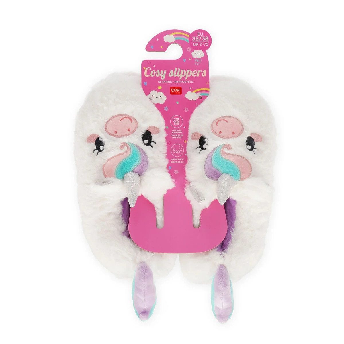 Legami Hausschuhe - Unicorn Small - Cosy Slippers Plüsch Hausschuhe