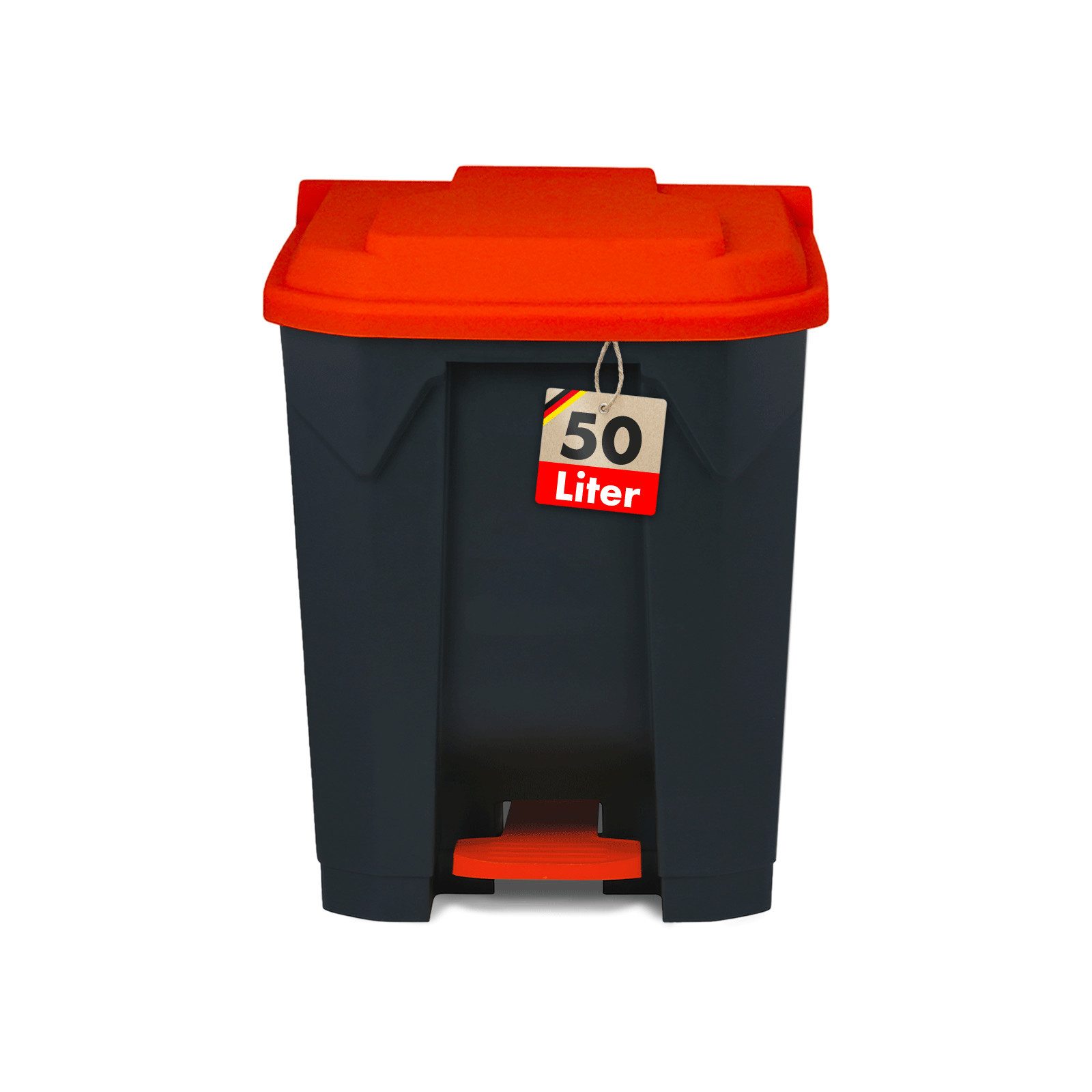 Floordirekt Mülleimer Olaf, Robuster Step-On Abfalleimer, Verschiedene Farben & Größen