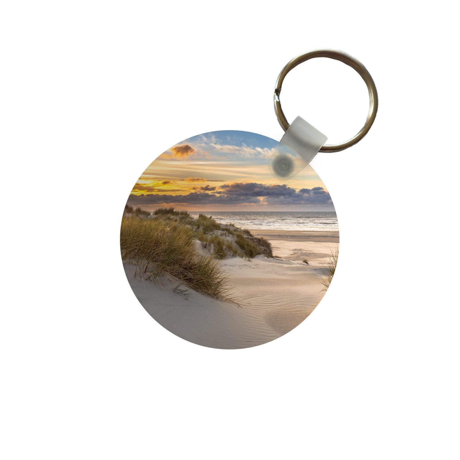 Schlüsselanhänger Strand - Düne - Gras - Sonnenuntergang - Meer