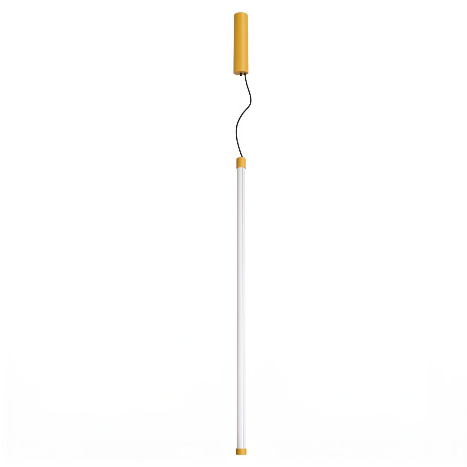 Licht-Erlebnisse Pendelleuchte ORSAY, LED fest integriert, Neutralweiß, LED dimmbar Metall H: max. 200 cm rund Ø 3 cm Gelb 4000 K 3140 lm