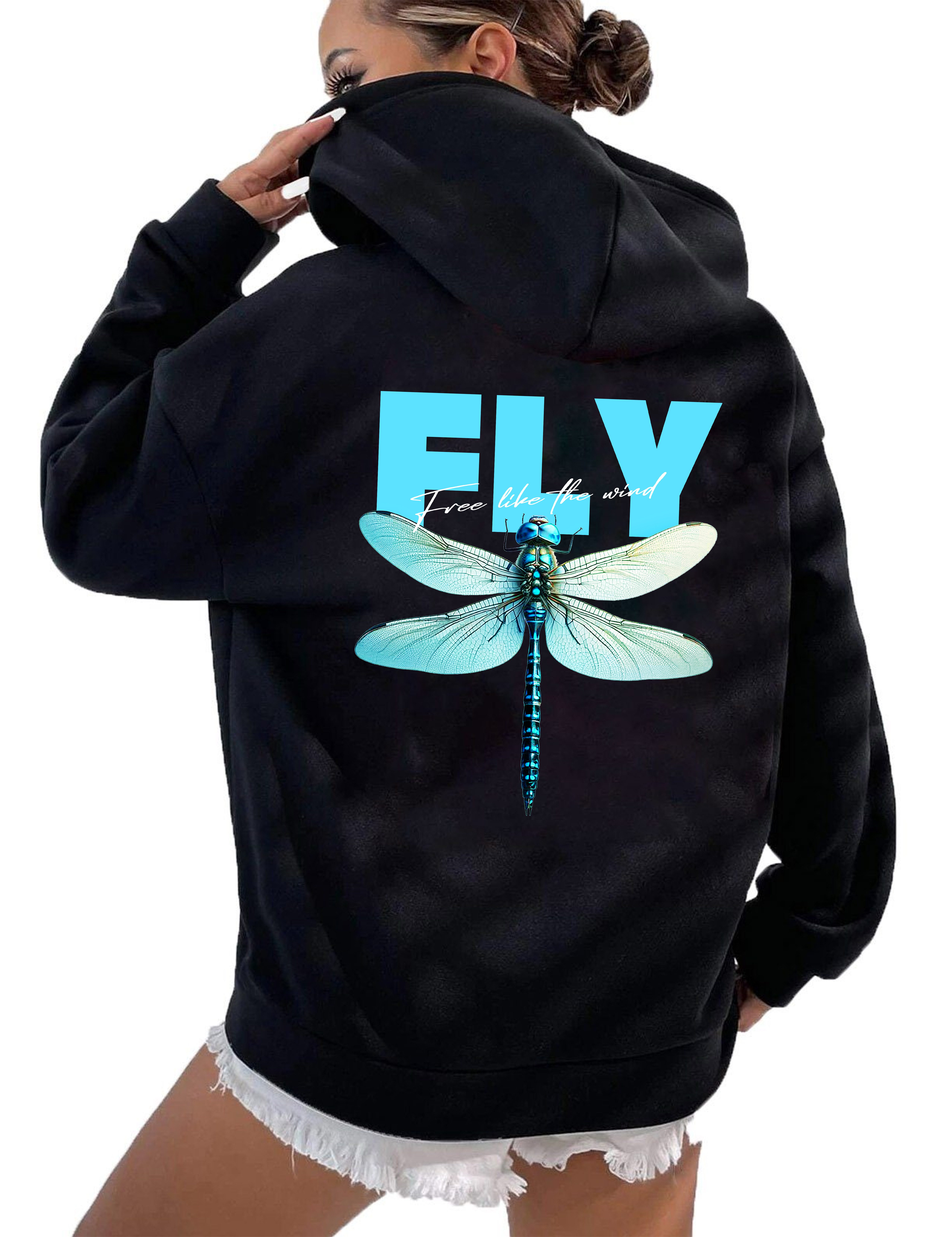 RMK Kapuzenpullover Damen Winter Pullover Fly Libelle günstig online kaufen