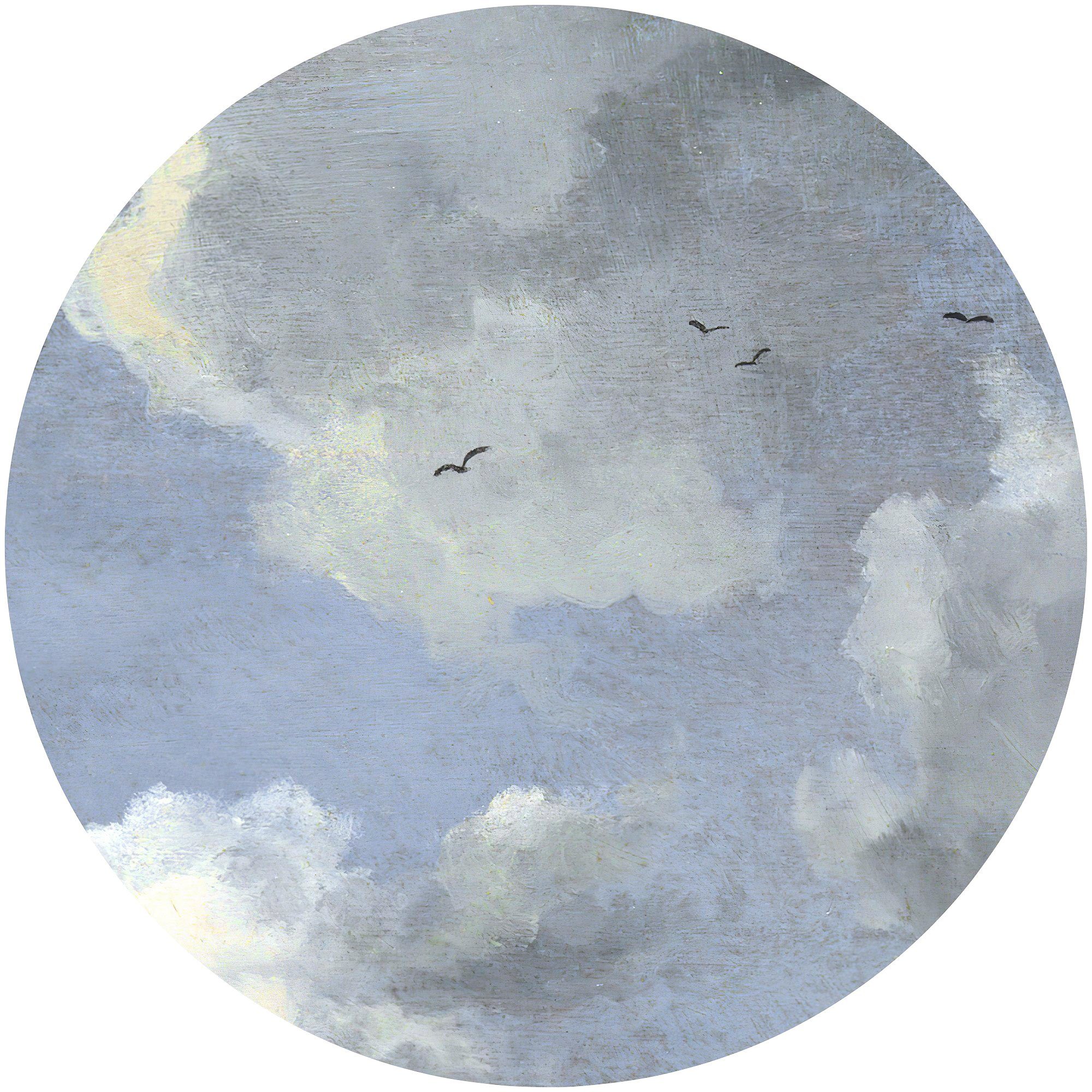 Komar Vliestapete Vlies selbstklebend - Simply Sky - Размер 125 x 125 cm, glatt, bedruckt, Wohnzimmer, Schlafzimmer