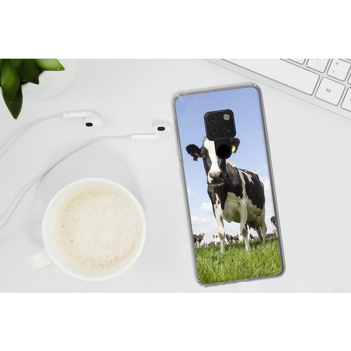 MuchoWow Handyhülle Kühe - Gras - Tiere - Sonne - Bauernhof Phone Case Handyhülle Huawei Mate 20 Silikon Schutzhülle OR12169